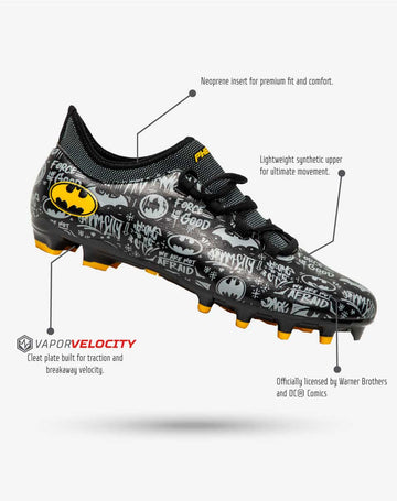 Batman Football Cleats - Velocity 2.0 by Phenom Elite