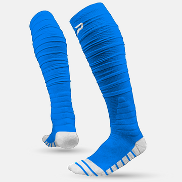 Quantum Knit: Extra Long Padded Scrunch Socks - Columbia Blue